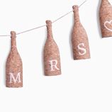  MRS printed on the mini champagne bottle bunting