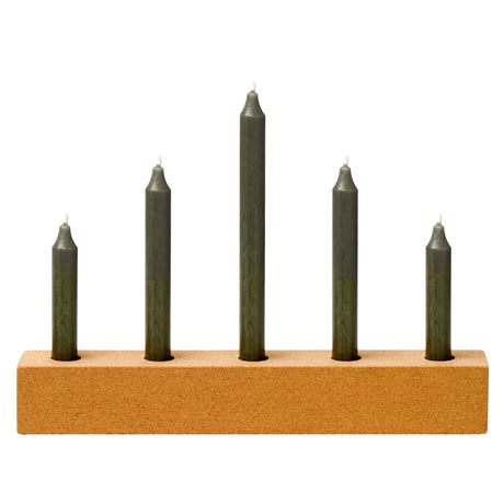 front view of cork candle holder