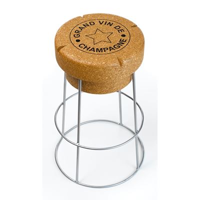 Tall Bar Stool With Champagne Cork Top, Xl Bar Stools