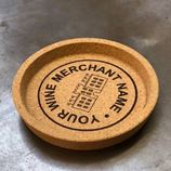 custom wine merchant cork wine coaster