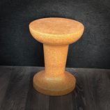 cork side table shaped as a champagne flute