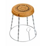 silver wire cage muselet with cork top