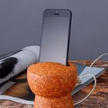 cork Docking station with phone and recharger