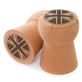 Giant Champagne Cork Stool - 'Union Jack' artwork 