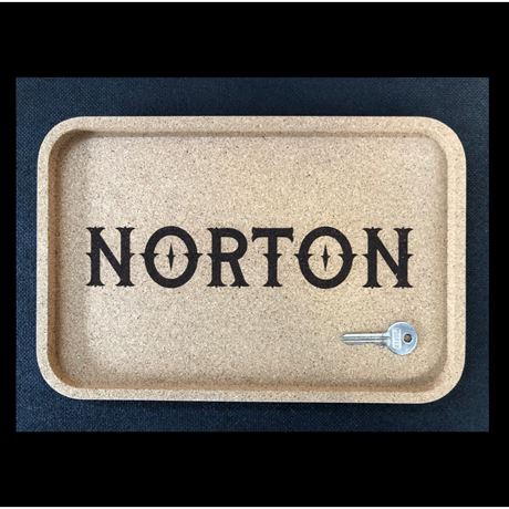 personalised custom cork tray with keys