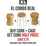 Giant Champagne Cork Stool and Wire Cage (Black frame)- COMBO DEAL