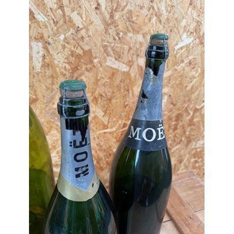 3 HUGE Vintage Moet & Chandon Champagne Bottles