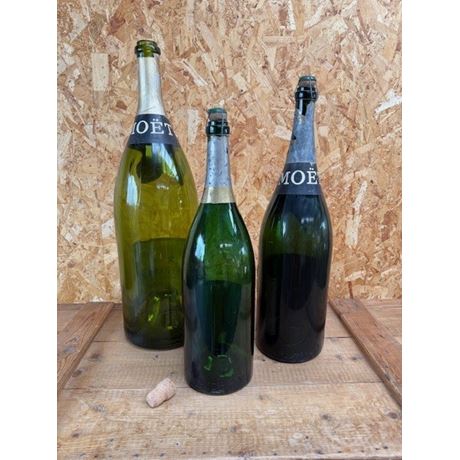 3 HUGE Vintage Moet & Chandon Champagne Bottles