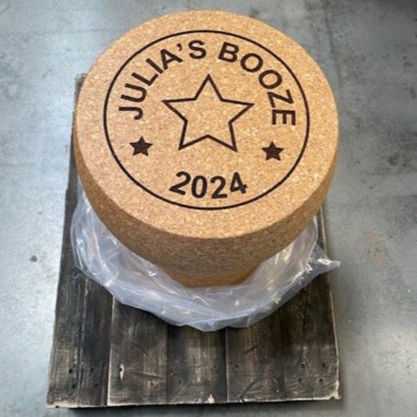CUSTOM Giant Champagne Cork Side Table FOR JULIA - only £60